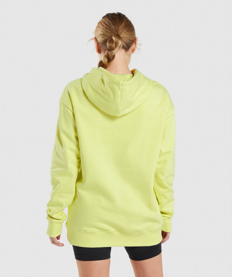 Women's Gymshark Training Oversized Hoodie Yellow | CA A17630